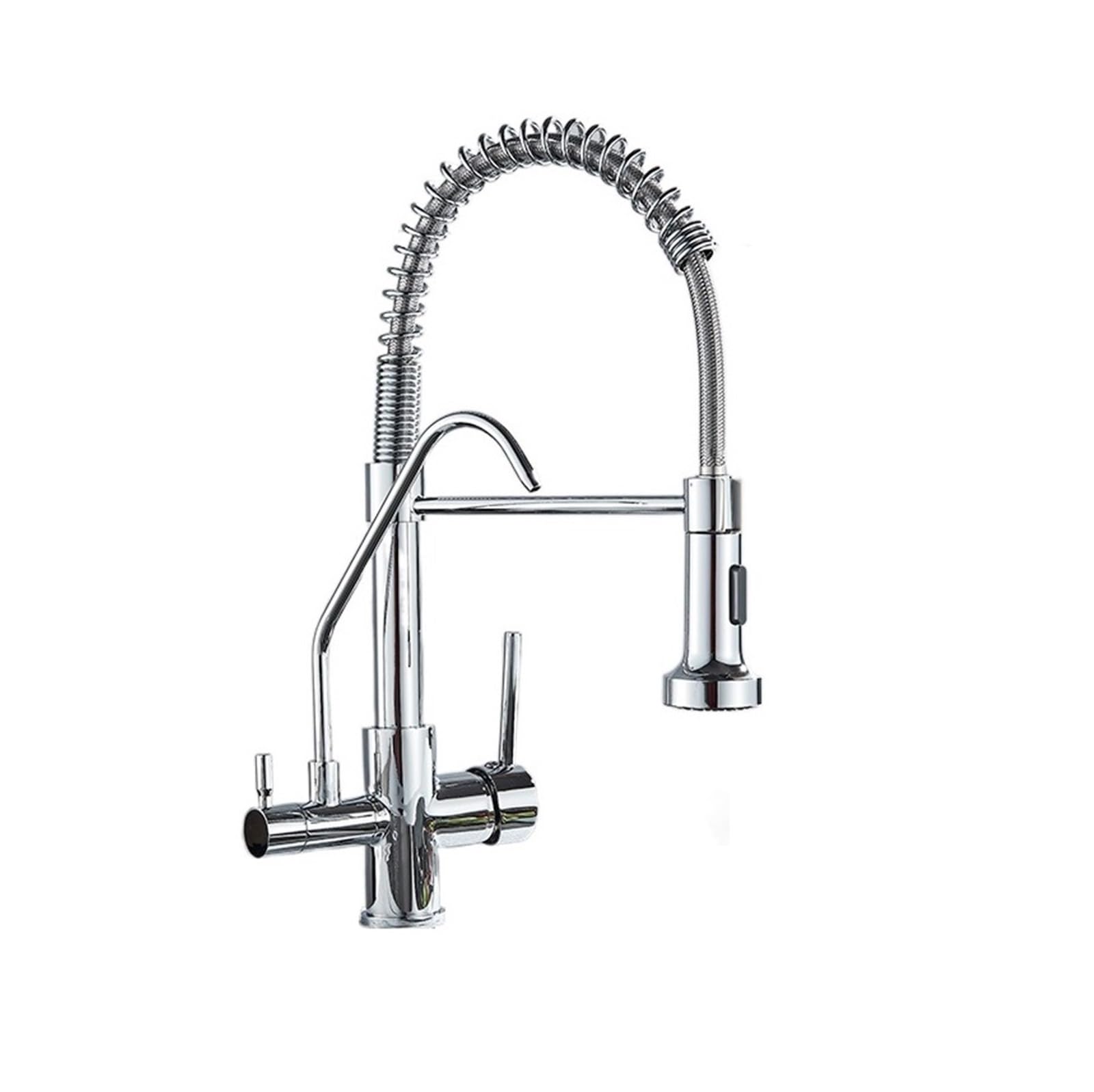 BHFPFZA Filtered Kitchen Faucet Tap with Dual Sprayer Easy Installat Purifier for Drinking Water Ch Sink Mixer (pe B)
