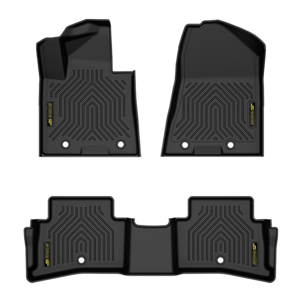 ANDPLAY Floor Mats Liners 3PCS Compatible with Hyundai Tucson 2019 2020 2021 1st & 2nd Row TPE All Weather Protection Black Floor Liners alfombras