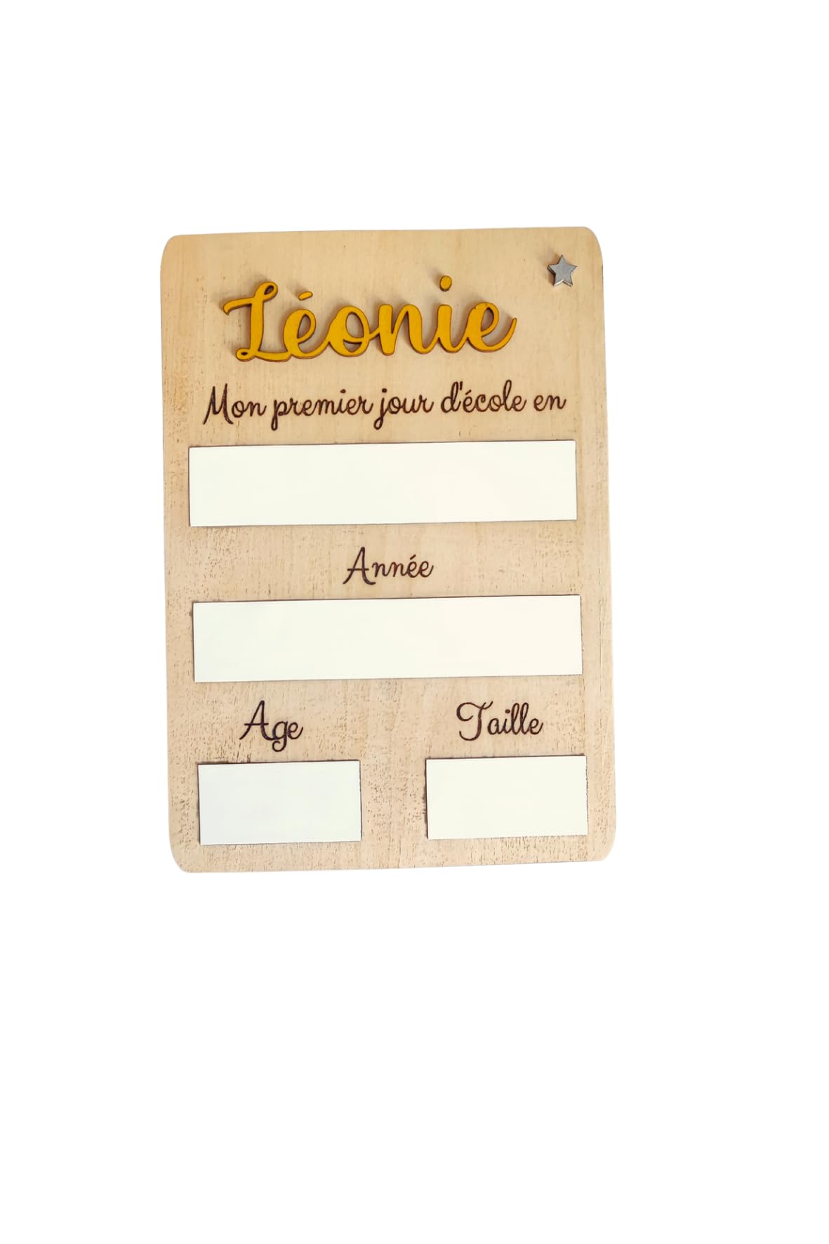 Pancarte rentrée scolaire, photo souvenir (Jaune)