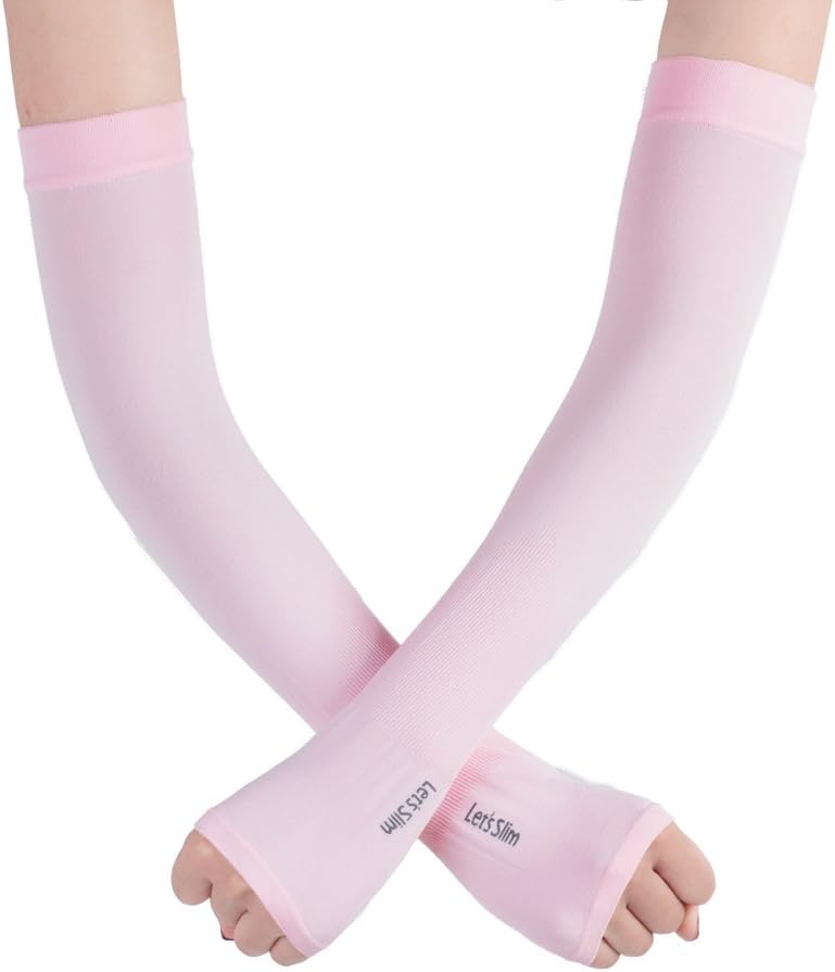 Sunscreen Sleeve Cooler Arm Sleeves for Bike/Hiking/Golf UV Protection(pink)