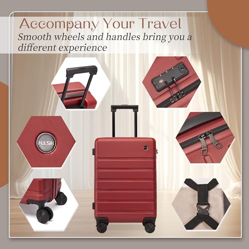 Hulsin 20-Inch Carry on Luggage, Hardside Suitcase with TSA Lock by Hulsin - Used condition - Image 2