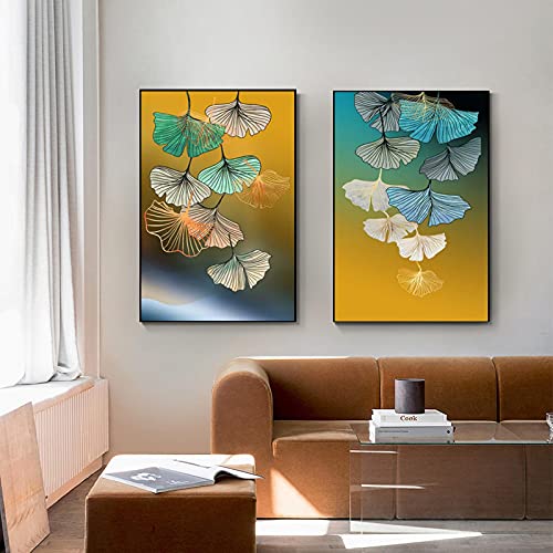 Art Mural de Qualité Ginkgo Congé Toile Abstraite Impression Haute Définition 60x90