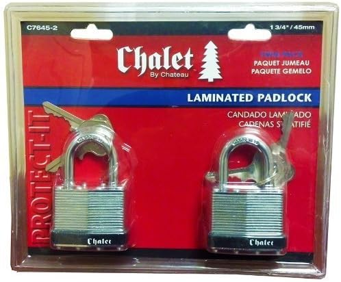 Chalet by Chateau Chalet Two 1-3/4 In Laminated Twin Pack Locks with Four Keys