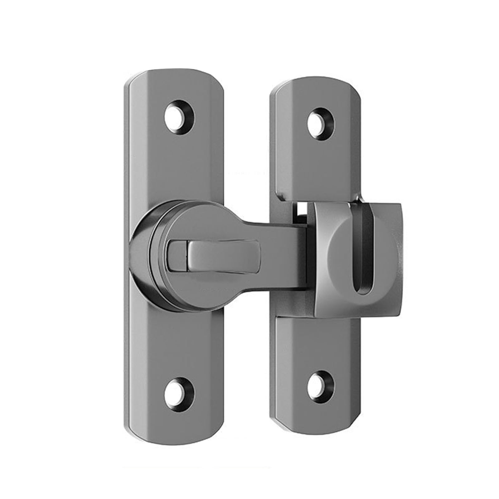 Palut Grey 2Pcs 180° Rotating Door Latches,Thickened Anti Rust Flip Door Bolt,Aluminum Privacy Lock For Bedroom Garden Balcony
