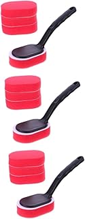 PRETYZOOM 3 Sets Car Tyre Wax Applicator Set with Sponge Brush Heads and Handle for Effective Tyre Care Car Interior Cleaning and Polish 5 Pieces x 3