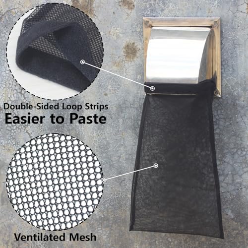Image of 2 Pcs Dryer Lint Catcher, Dryer Vent Lint Trap, Dust Bag Lint Bag Outdoor Dryer Vent, Lint Catcher for Dryer Vent Outside