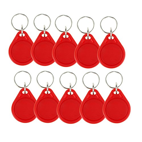 OBO HANDS (100 Unidades) Resistente al Agua ABS 13,56MHz ISO14443 A MF Classic 1 K NFC RFID Token, llavero RFID, Rfid Tag, Negro Cover