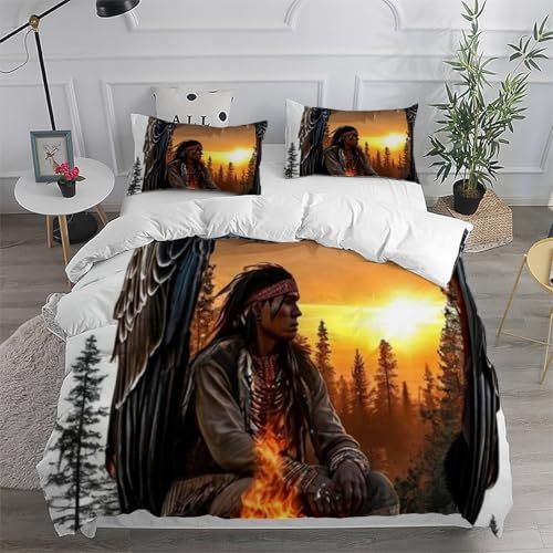 Housse de couette imprimé 3D microfibre solitaire zippée Chasse Bedding - 6
