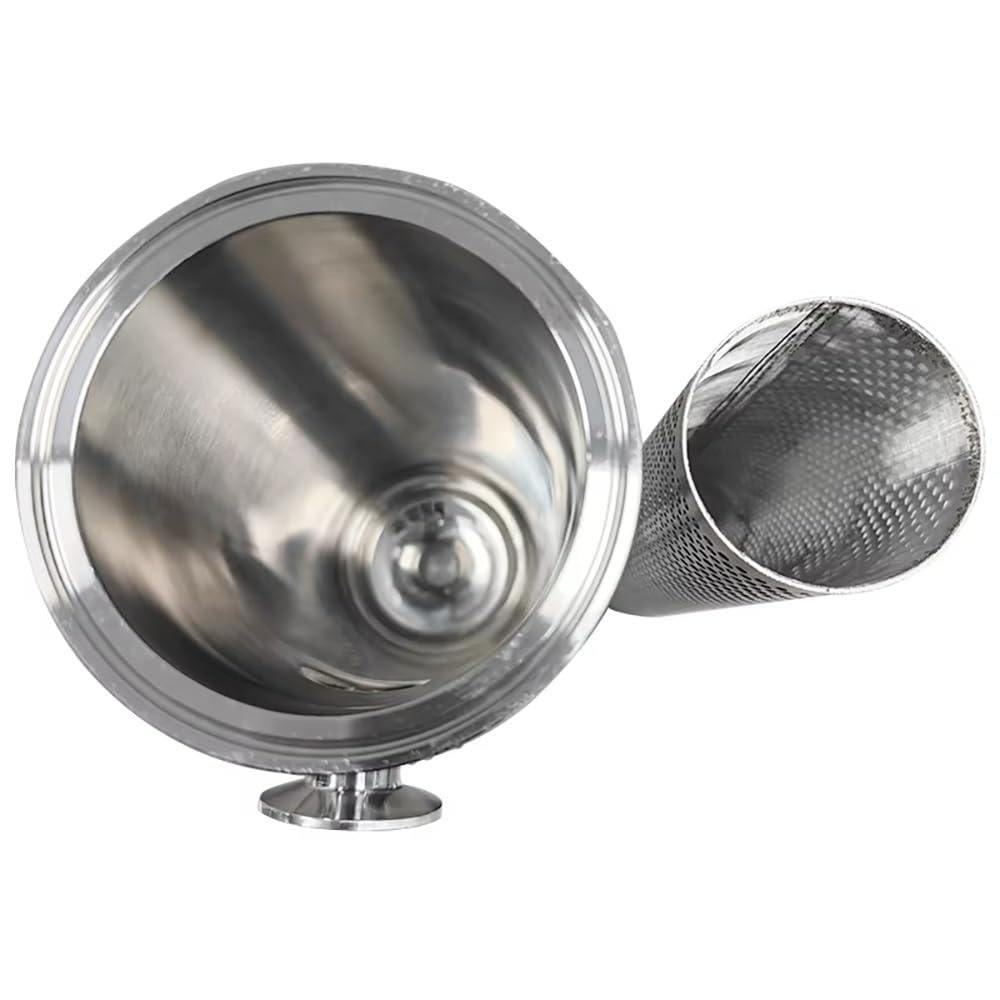 Tri Clamp Right Angle Filter Stainless Steel SS304, 64mm TC, 45mm Pipe Wort Strainer for Homebrew Beer Brewing, Sanitary Design(800 Mesh)