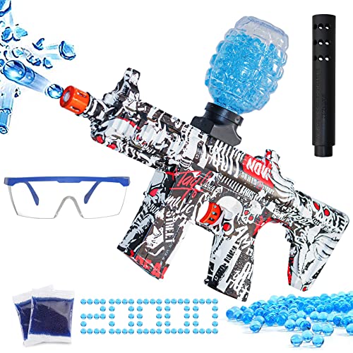 Electric Gel Ball Blaster - Automatic Splatter Ball Blaster with 20000+ Water Beads and Goggles for Outdoor Activities and Shooting Team Game Splat r Blaster for Aldult Ages 12+
