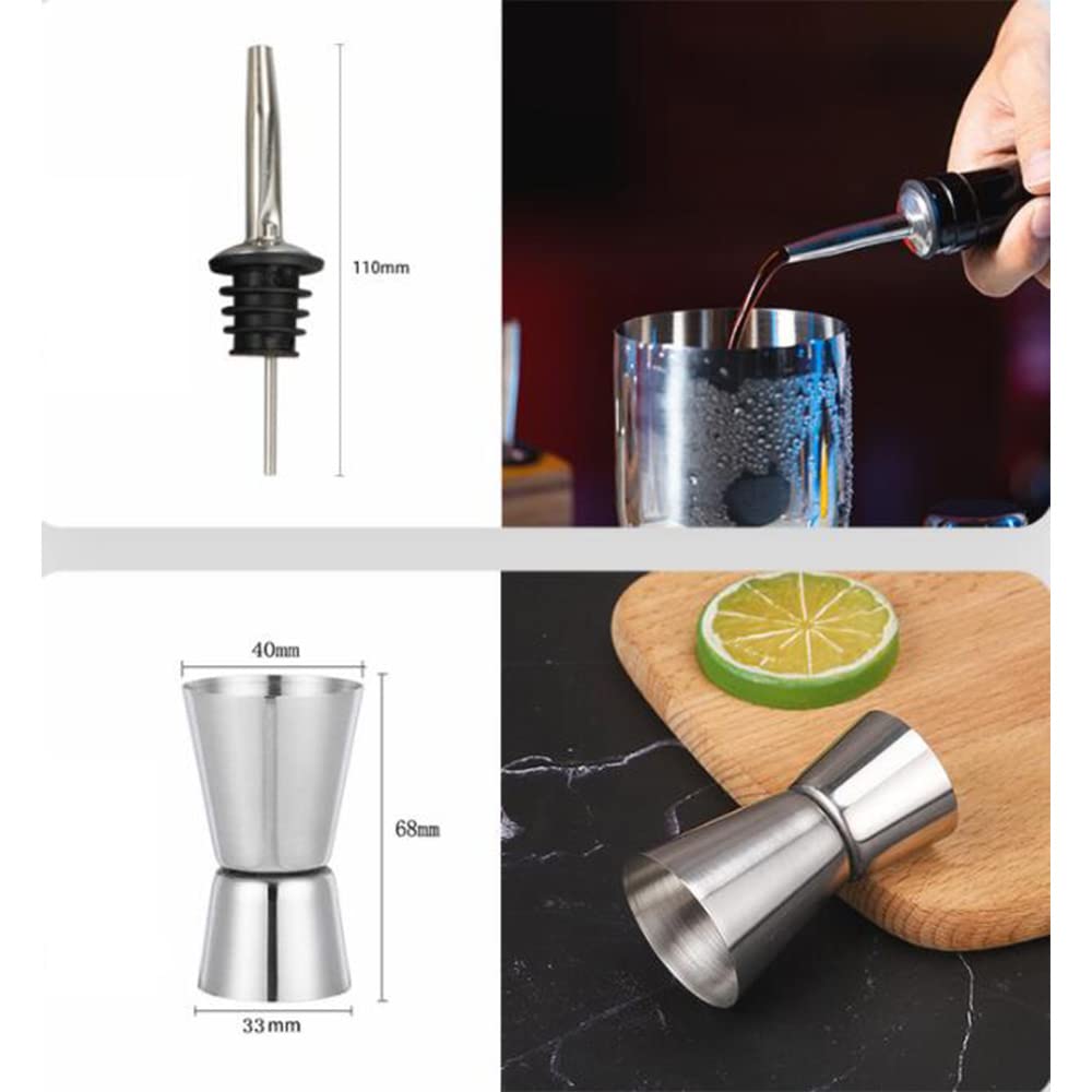 Barista Set da 10 Pezzi StarterSet Completo di pentole in Acciaio Inossidabile a manovella Barista Professionale per Cocktail