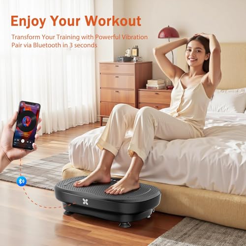 Image of Vibration Plate Exercise Machine, Vibrating Plate for Lymphatic Drainage, Shake Plate Whole Body Vibration Plate Platform, Fitness Equipment for Weight Loss Fat Burner for Women Men