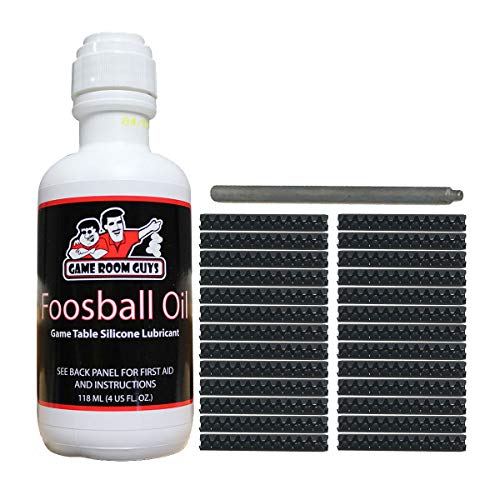 Game Room Guys Foosball Oil and 26 Tornado Foosball Roll Pins with Punch