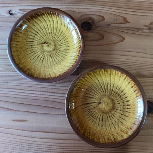 Koishiwara Ware Ota Tetsuzo Kiln 6 inch Plate, Medium Plate, Brush, Folk Craft Pottery, Tableware, Ogata Ware, 2 Pieces