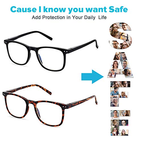 Blue Light Blocking Glasses, Blue Blocker Computer Glasses for Men Women, Anti Glare 400 UV & Eye Strain Fake Square Glasses - Image 4