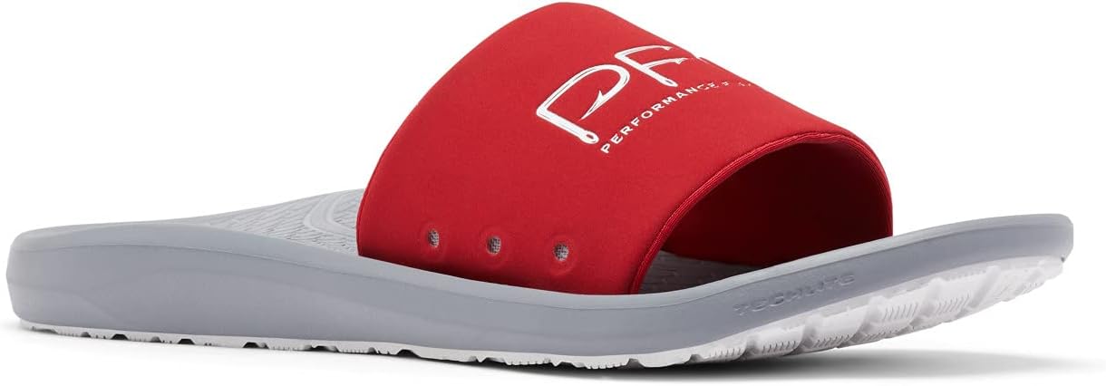 Columbia Men's Yachtrocker PFG Slide, Rocket/White, 15