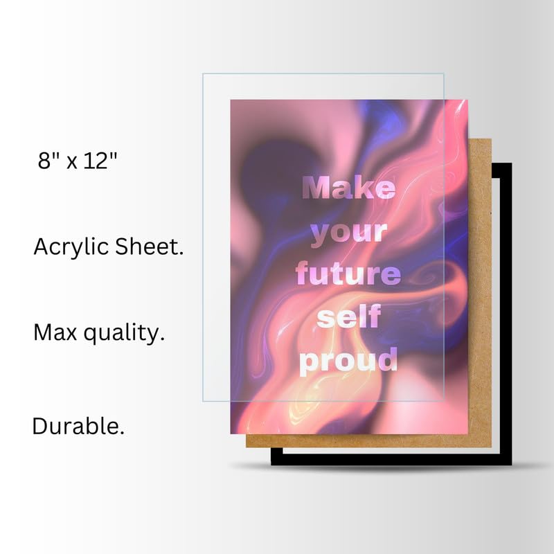 Image of Wall Framed Posters | 8x12 inch size | Motivational Quotes Posters |Inspirational inchMake Your Future Self Proud inch Photo Frame - Motivational Decor for Office, Home, and Study Space