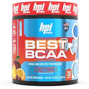 BPI Sports Best BCAA – Building Blocks of Protein and Muscle – Post-Workout Recovery – Weight Loss Support – Fruit Punch, 30 Servings, 300 grams