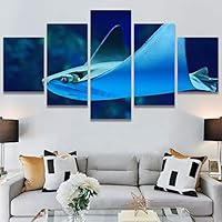 SIGNWIN 5 Panel Canvas Wall Art Peaceful Seas for Home Decorations Ready to Hang - 60