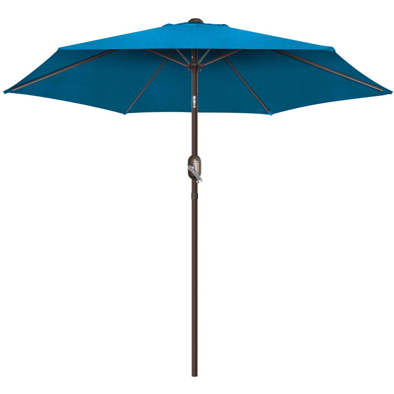 Photo 1 of 7.5Ft/9Ft Patio Umbrella, UV Protect Pool Umbrella with Heavy Duty Pole,Outdoor Umbrella with Push Botton Tilt & Crank 7.5Ft-Teal Green 7.5Ft