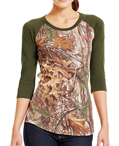 Under Armour Charged Cotton Camo 3/4 Tee - Women's Realtree AP-Xtra/Perfection Small