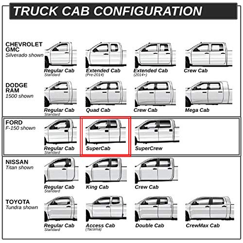 Estribos laterales 5.5 pulg compatibles Ford F-150 F-250 F-350 miniatura 5