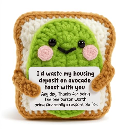 Crochet Avocado Toast Doll Funny Friendship Gift | Gen Z, Millennial...