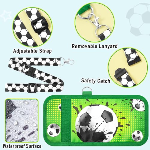 Image of WAWSAM Soccer Kids Wallet for Boys, Trifold Boys Wallet for Kids Ages 4-18