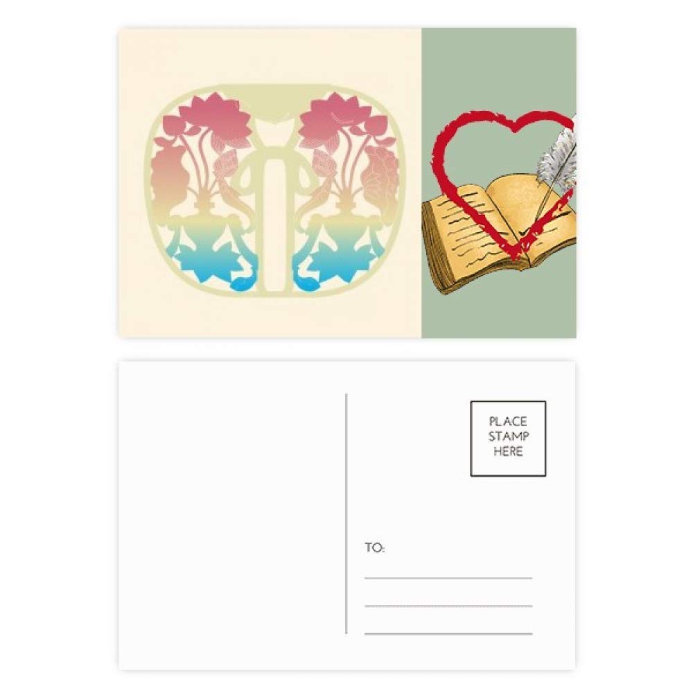 Lot de 20 cartes postales colorées avec motif de fleurs jaunes
