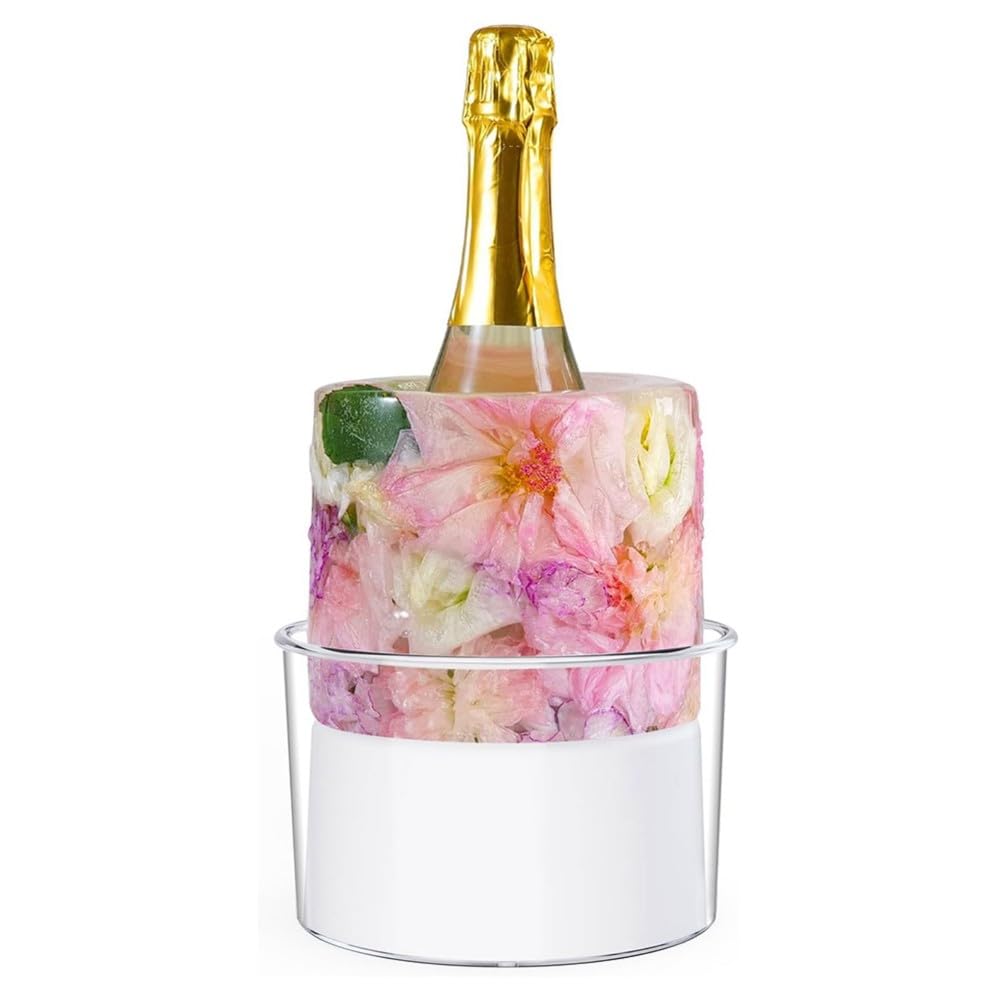 Aundhegrtt Ice Bucket Mold for Wine Bottle Chiller, DIY Acrylic Ice Mold for Wine, Champagne and Cocktail Preparation