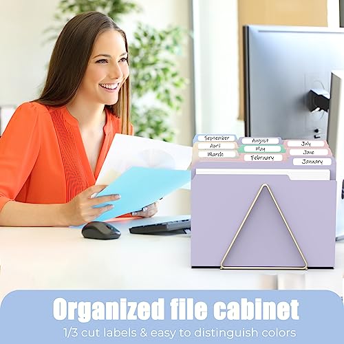 Habgp 9 Pcs Manilla Folders 8.5 X 11 Inch, 1/3-Cut Tab Colored File Folders Letter Size, Plastic Folders Aesthetic, School Business Office Manila Folders For Documents Paper #TOP3