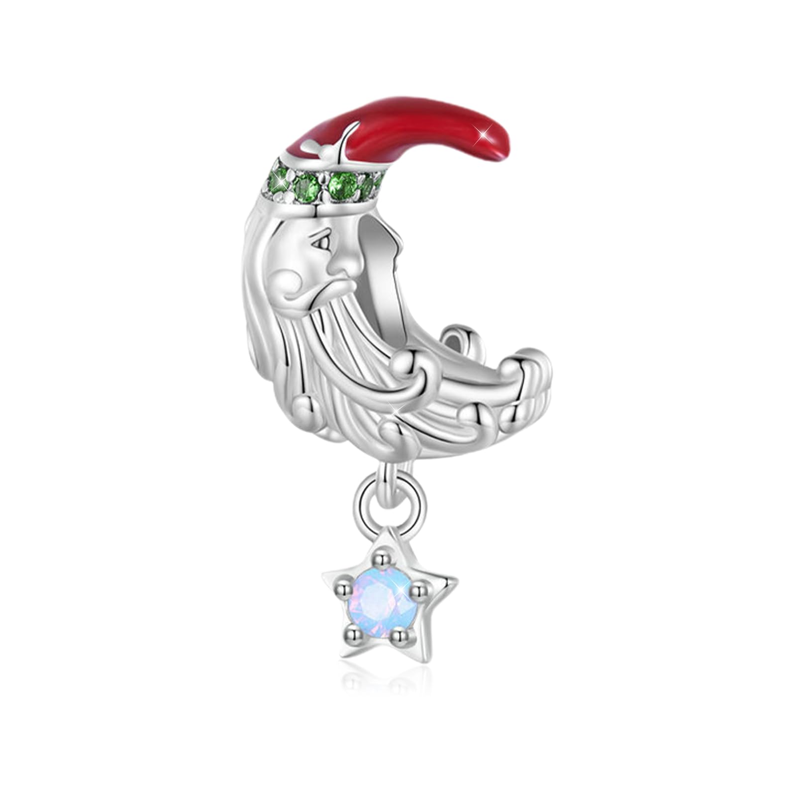 GNOCE Christmas Charm Sterling Silver Pendant Bead