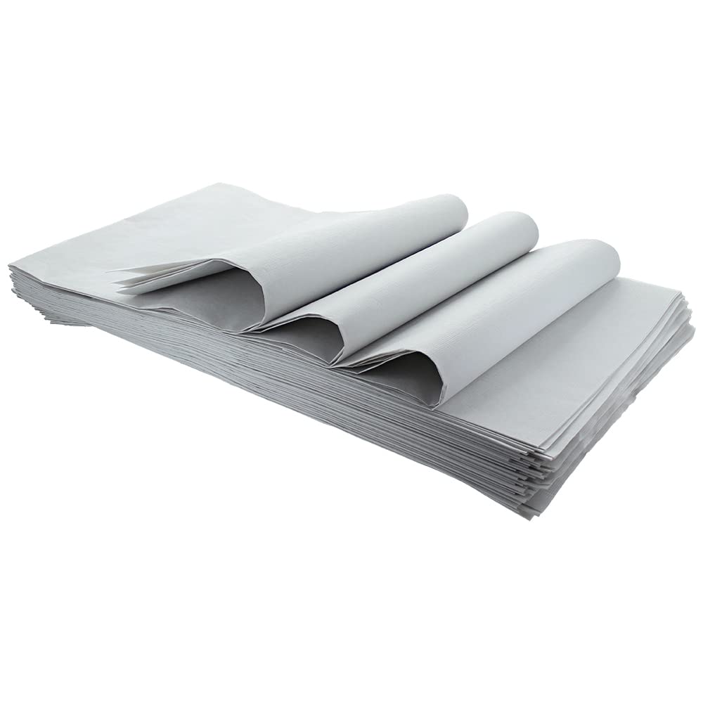 delisupplies Disposable Paper Tablecloths Table Covering 90cm x 90cm (White, 25)