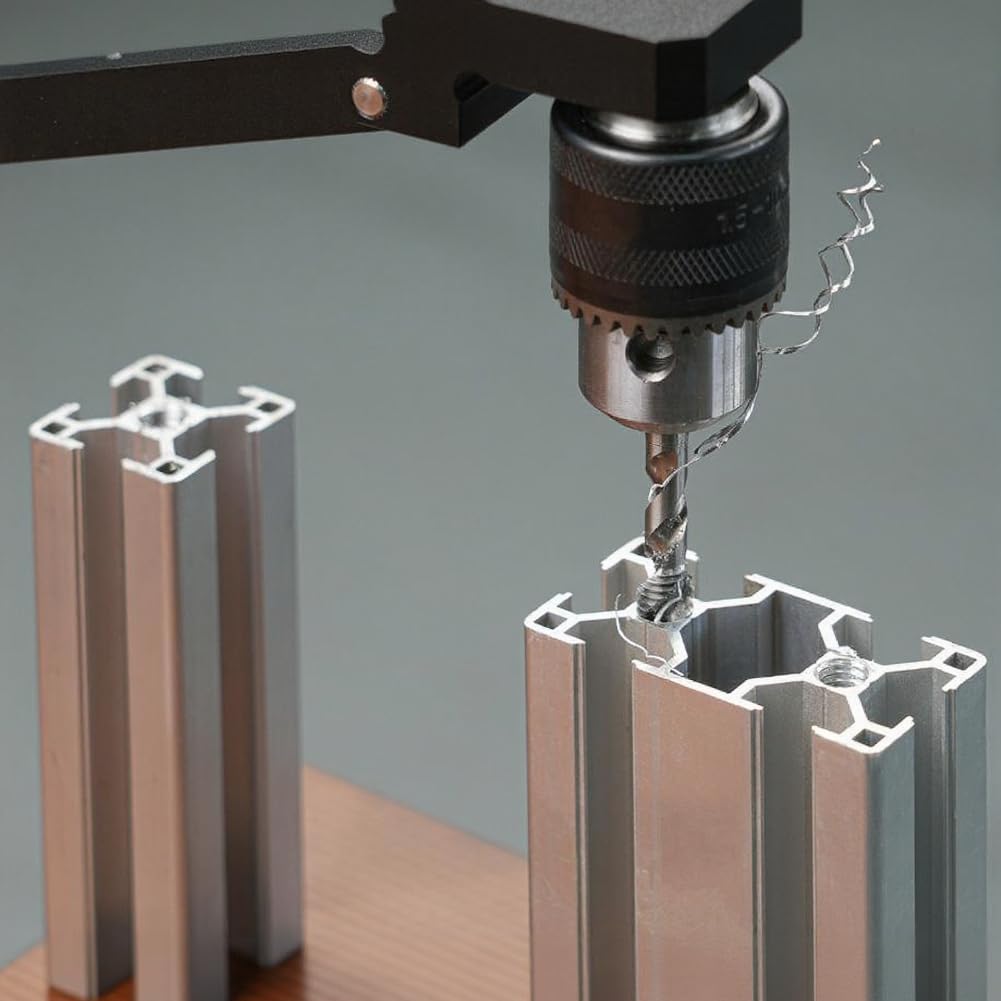 Soporte voladizo de aleación de aluminio, herramienta vertical horizontal CNC con portabrocas de 15-10 mm, brazo de soporte ajustable multiángulo anodizado para tareas de roscado de precisión, 200 x