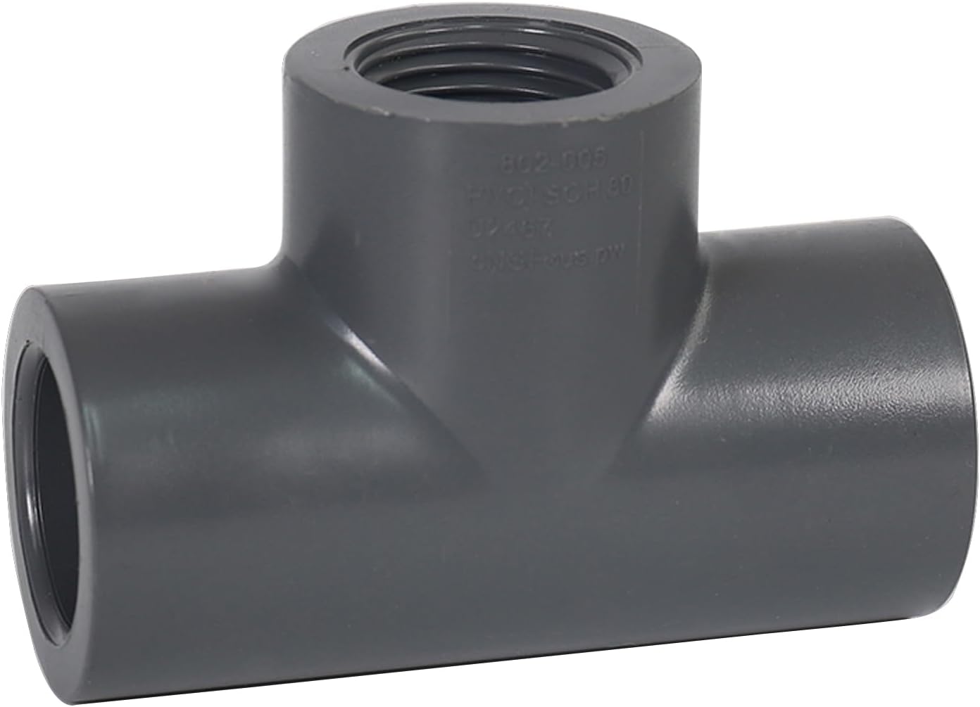 Lesso America 802 Series Schedule 80 PVC Fittings (Black) Tee
