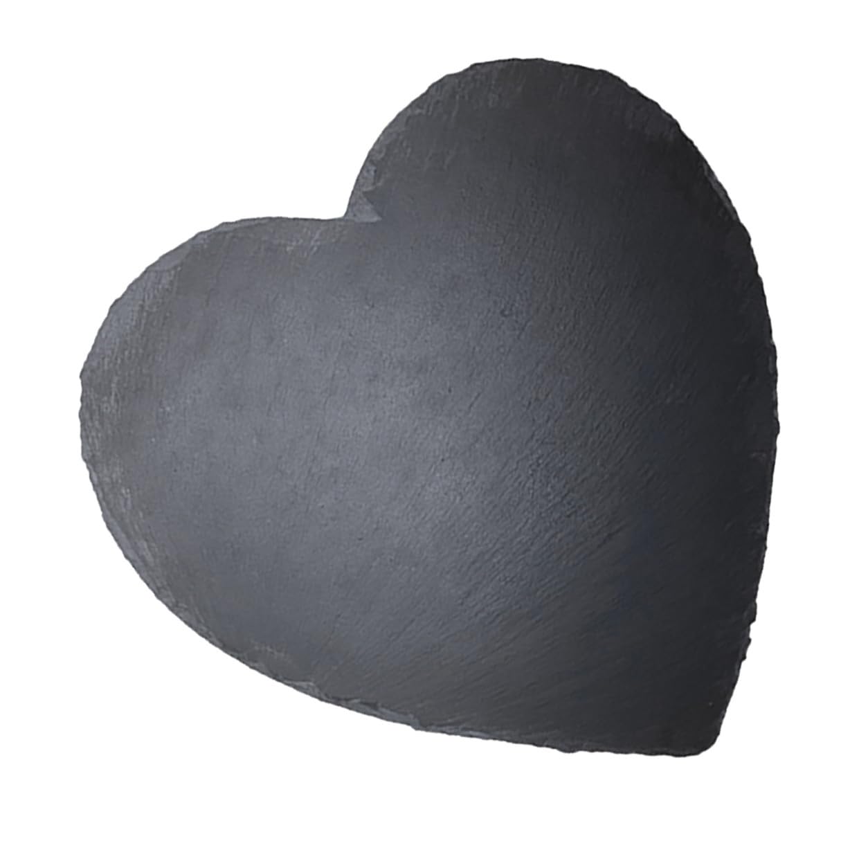 Gatuida Plato en Forma de Corazón de Piedra Natural Negro 25x25 Cm, Bandeja para Charcutería y Quesos, Tabla para Servir Carnes y Aperitivos, Adecuado para Cocina y Entretenimiento