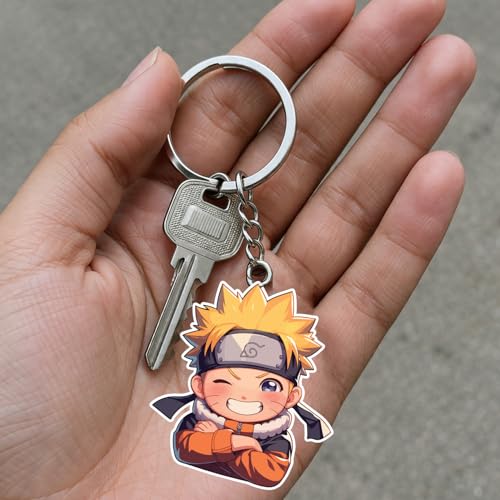 Image of Acrylic Anime & Cartoon Theme Keychain For Bike & Car | Birthday Return Gift For Kids | Gift For Girls & Boys