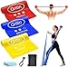 Bande Élastique Fitness, Gritin [Lot de 3] Bande de Résistance en Latex Naturel-3 Niveaux de Force-avec Sac de Rangement pour Musculation Pilates Yoga
