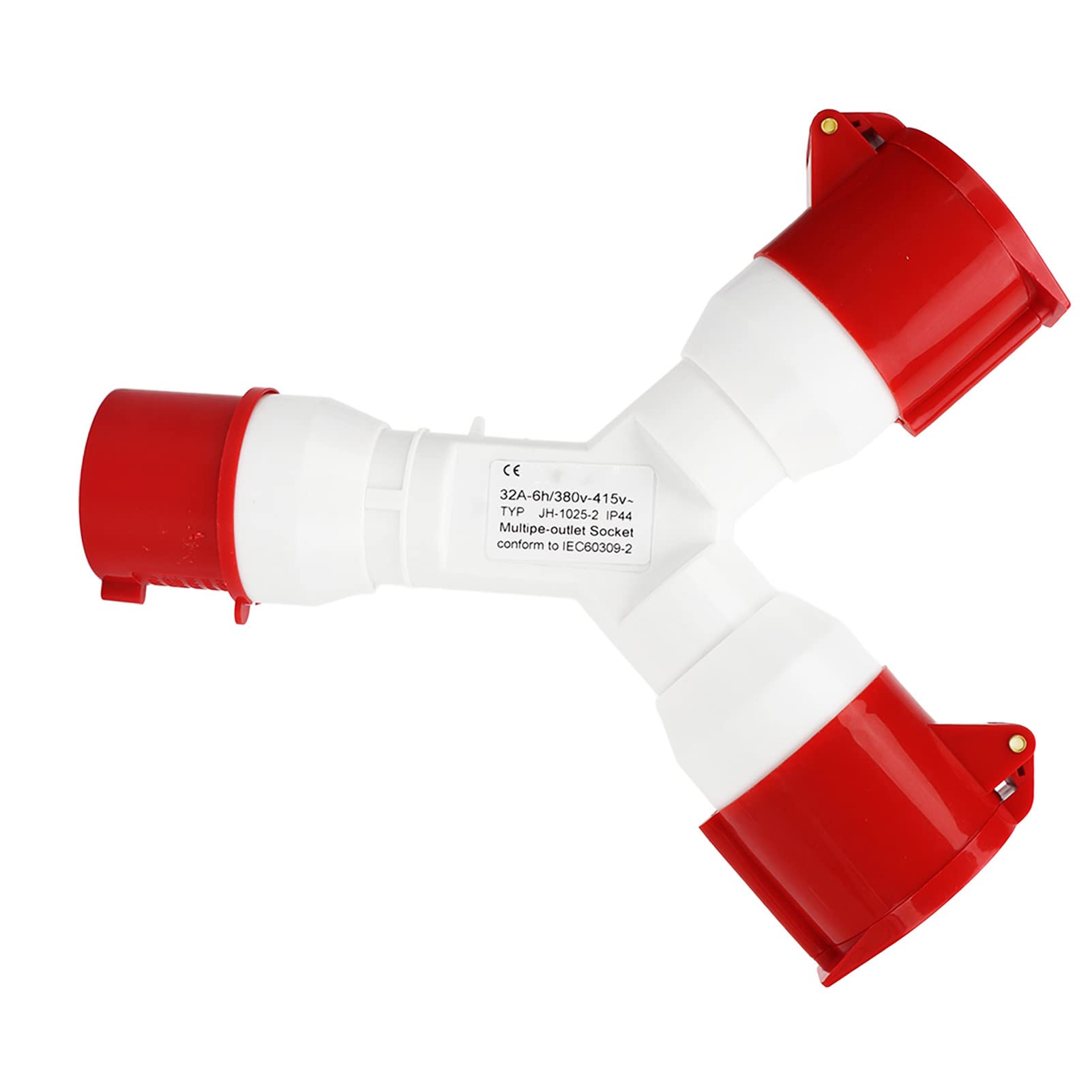 Generic Spina Industriale A Forma di Y 5 Pin 3P+N+E 380-415 V 32 A Spina Aeronautica Impermeabile IP44 con Conduttore in Ottone PA66 per Cantieri Agricoli Industriali