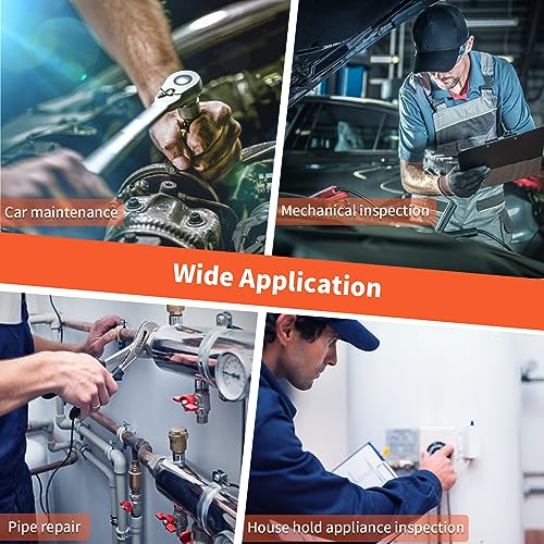 Industrie-Endoskop, SKYBASIC 20m Inspektionskamera mit 4,3-Zoll-Bildschirm Endoskopkamera mit 8 LED-Licht 8 mm IP67 wasserdichte Kamera Rohrkamera Endoskop Kamera 3 Helligkeiten Einstellbar (DT-20M)