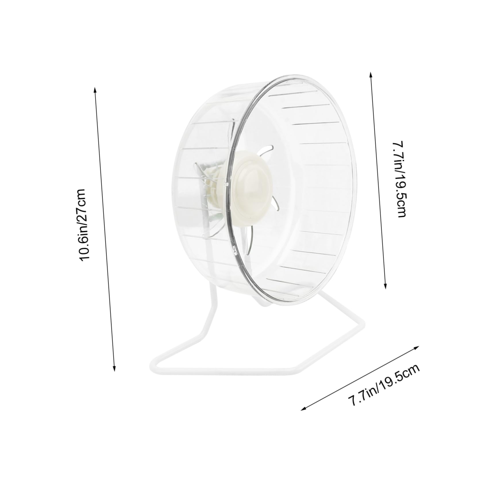 Rueda de Hámster Silenciosa para Ejercicio, Juguete Blanco | Plástico E Hierro, Formato Wheel, para Pequeño Animal y Hámster, Accesorio de Uso Diario