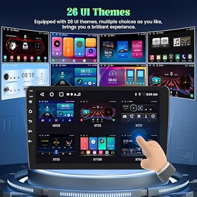 Roinvou 2+32G Android CarPlay Stereo for 2005-2012 Toyota Corolla EX, 9'' Touch Screen in-Dash GPS Navigation with Built-in Wireless CarPlay Android Auto Support Mirror Link BT RDS AHD DSP