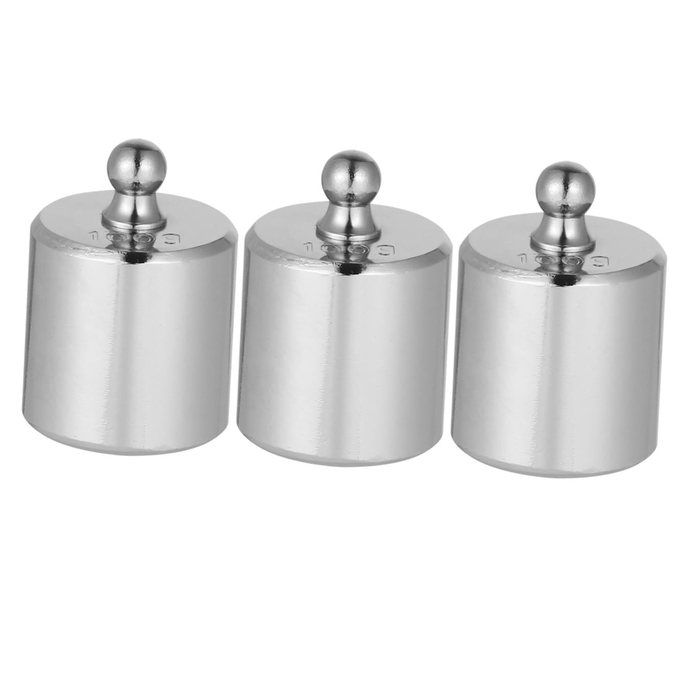 Pesas de Calibración 100g X 3 de Acero Plata para Balanza | Accesorios para Básculas Electrónicas, Paquete Pinzas, Uso en Calibración de Gramos