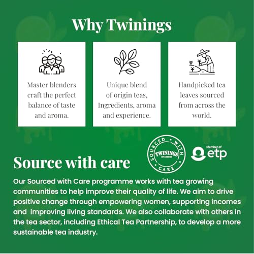 Image of Twinings Green Tea Lemon & Honey, 25 Tea Bags| Pack of 1| Perfectly Balanced & Refreshing Taste| Sweet Honey & Zesty Lemon| Low Calorie| Handpicked Green Tea Leaves| Enjoy a Hot Cup of Tea