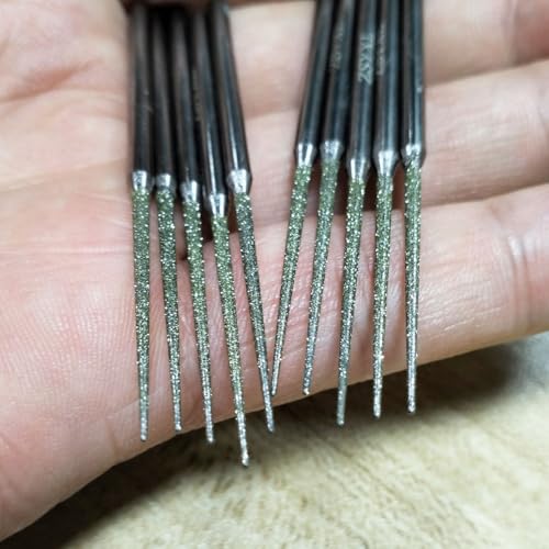10 Puntas de Diamante Cono Largo 1/8" Para Herramientas miniatura 6