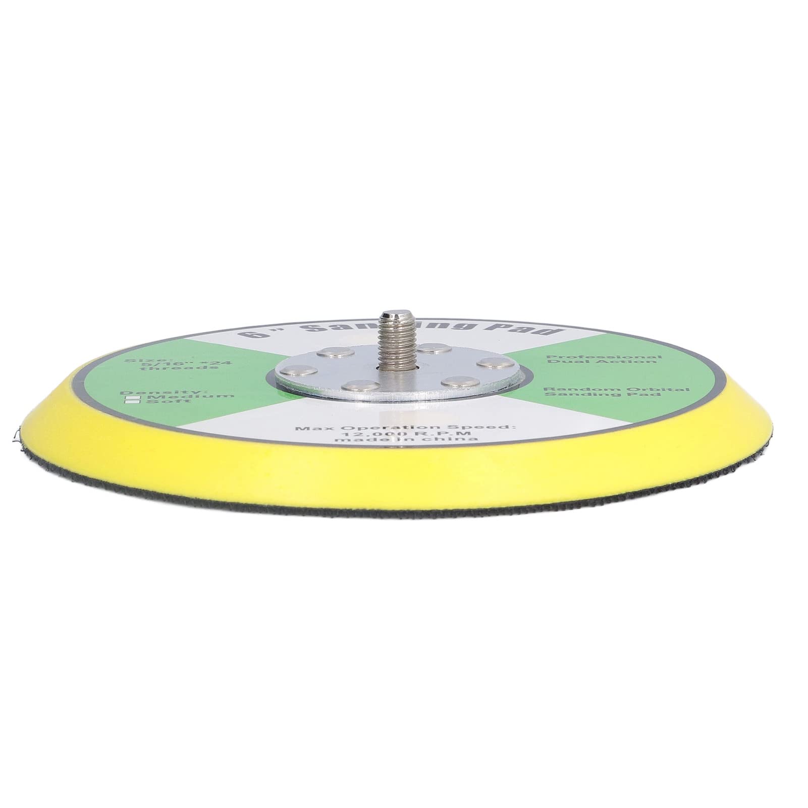Mxzzand 6" Hook And Loop Backing Pad For Polisher/Sander - Flexible PU Pad With Steel Struts