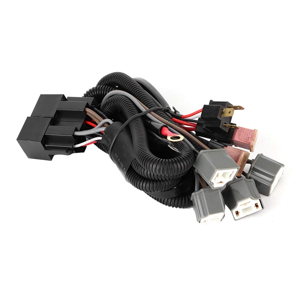 LED-Kabelbaum, Auto-LED-Scheinwerfer ABS-Kabelbaum Beleuchtung Boost mit für H4-Adapter vier Lichter