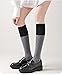 JJ-GOGO Women's Polka Dot Knee High Socks - Fashion Color Matching Sweet Girl Knee Socks Ladies Cotton Long Stockings (gray)