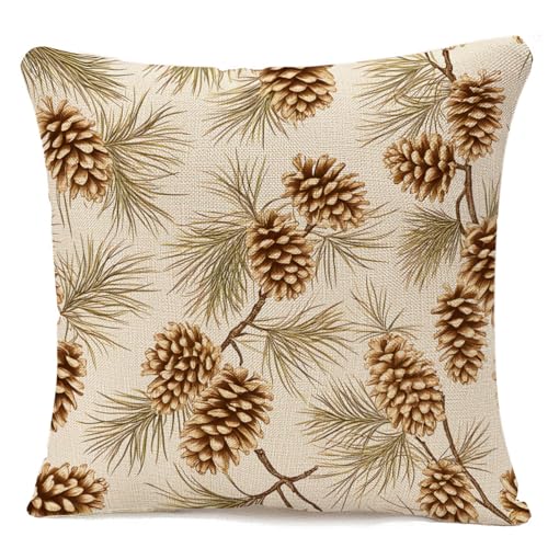 IBILIU Pine Cones Throw Pillow Covers...