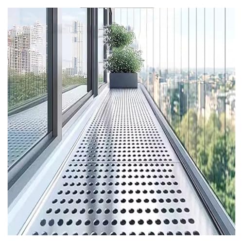 Qulamrdk Chapa de Acero Inoxidable Perforada para Ventilación Parrilla Ahumar 0,8mm de Espesor Chapa Metálica, La Puerta Placa de Vallado de La Jaula(2mm Mesh,40x40cm)